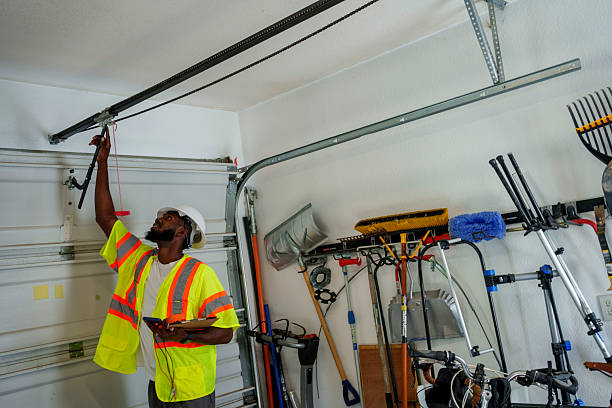 Professional Garage Door Roller Replacement technician working in Durham County County, NC